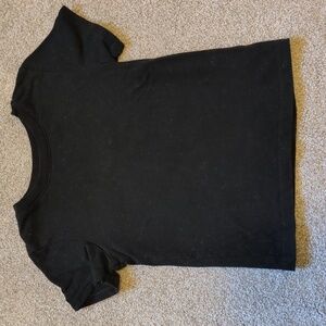 Cat & Jack Plain Black Crewneck Short Sleeve Shirt